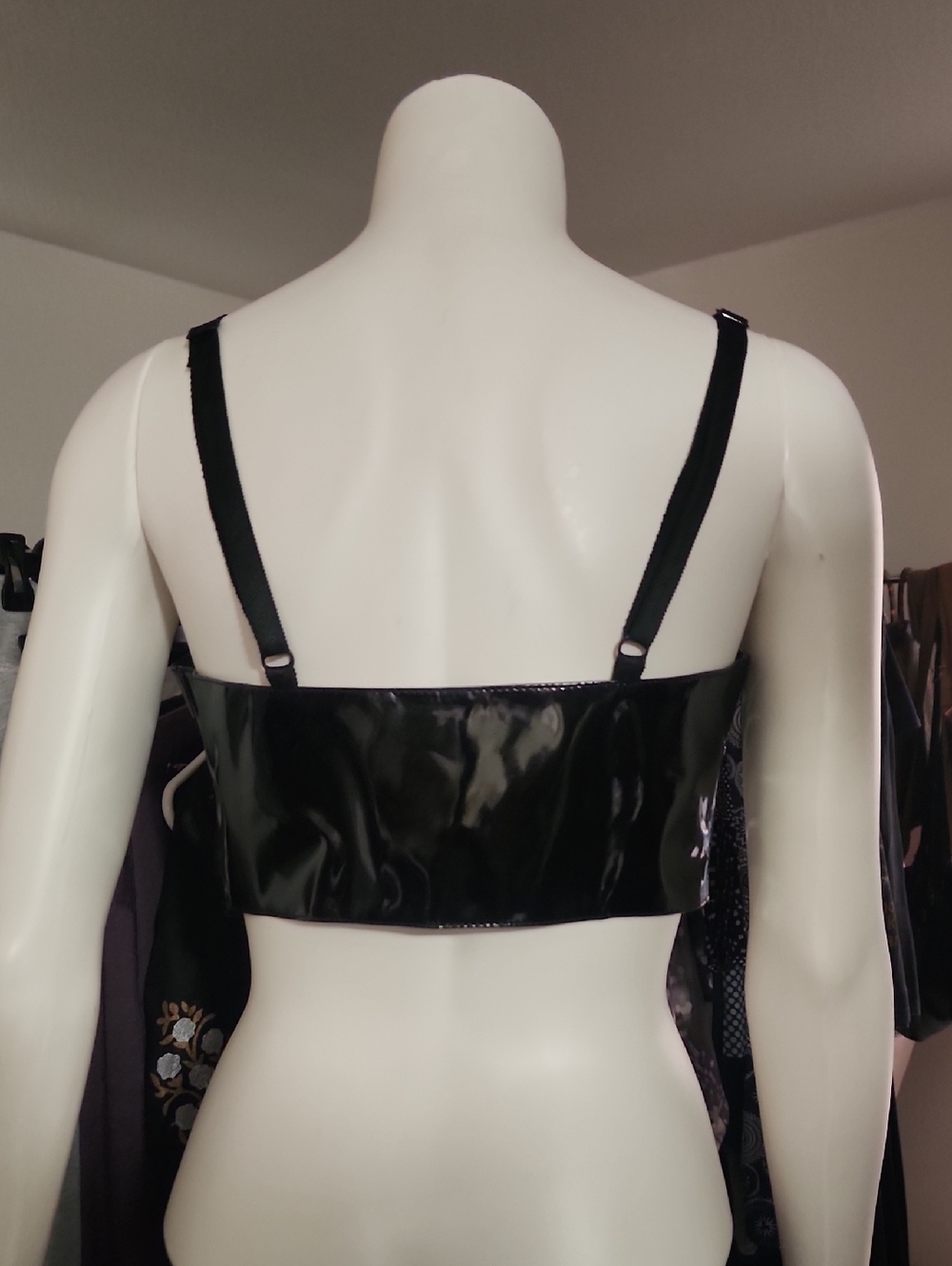 ELEGANT MOMENTS Vinyl Studded Bustier Bra Top S Dolls Kill Goth Sexy Punk Fetish - Picture 3 of 12
